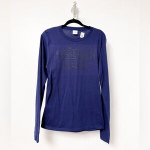 Unisex Outlander Book Show "Sassenach" Long Sleeve Graphic‎ Tee Navy Blue Small